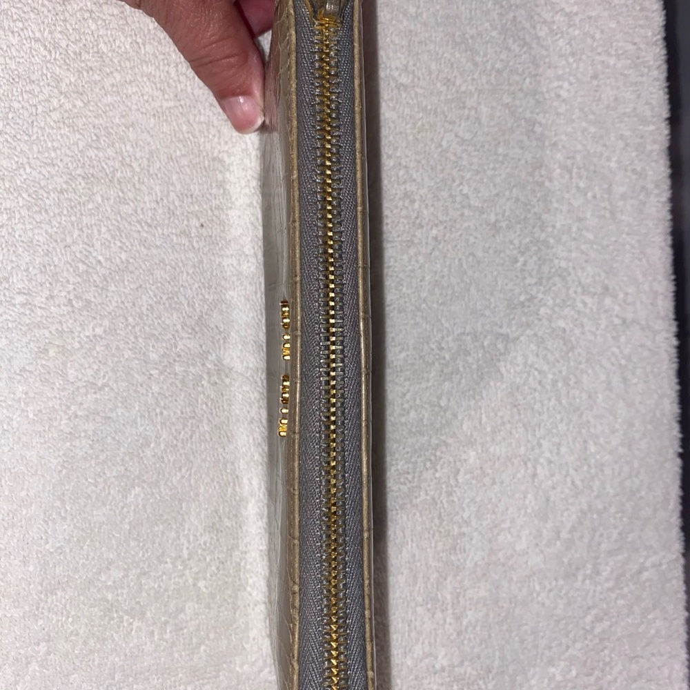 Authentic Miu Miu Long Zippy Crocodile Embossed W… - image 4